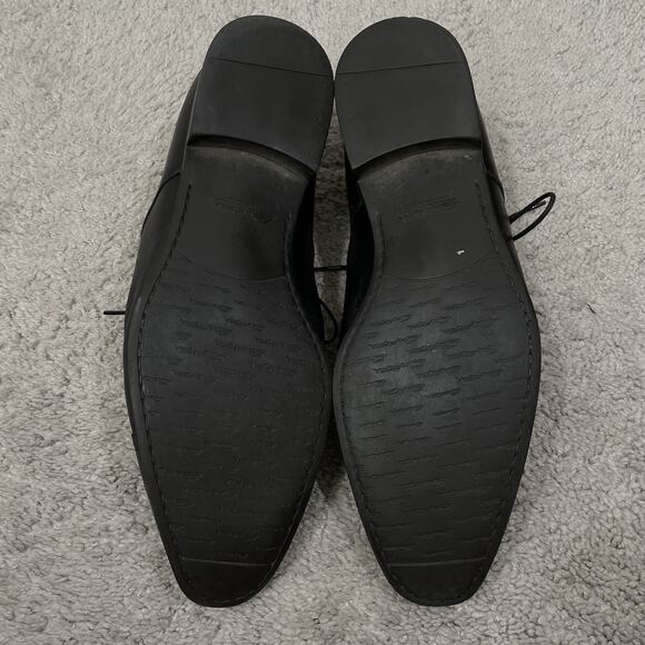 Santoni Classico Black Cap Toe Leather Dress Shoe Mens 10.5 D (UK 9.5) Brogue main image 4